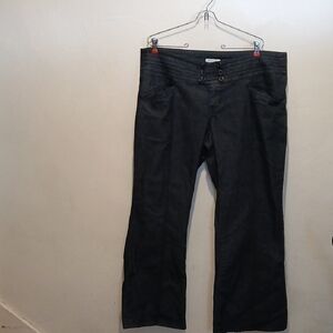 Maurices Black Denim Wide-Leg Pants